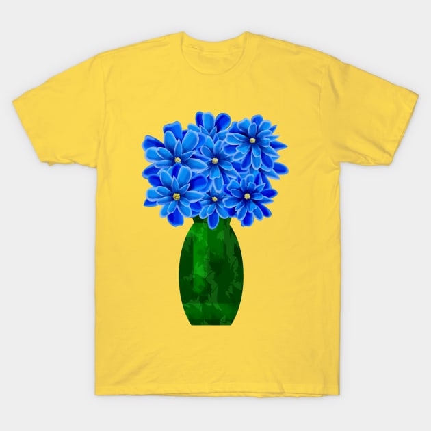 Vase of Blue Flowers T-Shirt by Scratch